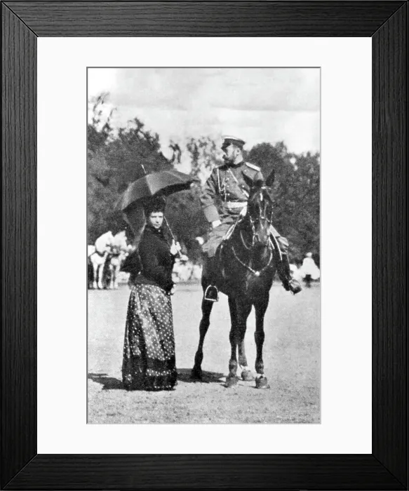 Framed Print : Tsar Nicholas II with his mother Framed Print : Tsar Nicholas II with his mother