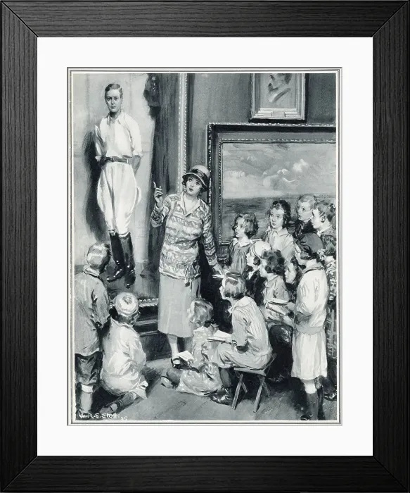 Framed Print : Children at Manchester City Art Gallery learning 1925 Framed Print : Children at Manchester City Art Gallery learning 1925