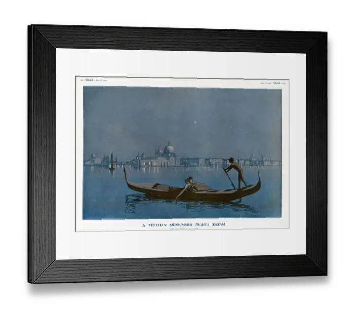 Framed Print : This picture shows a couple enjoying a romantic moment in Venice. Date: 1926 Framed Print : This picture shows a couple enjoying a romantic moment in Venice. Date: 1926