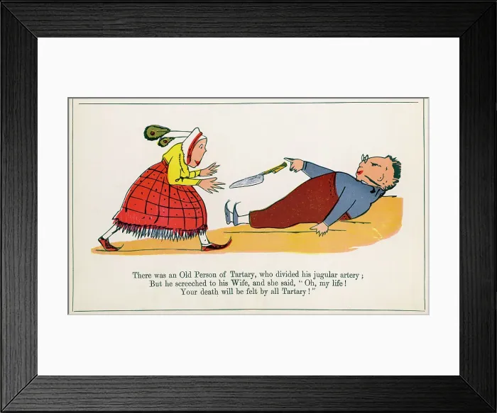 Framed Print : Old Person of Tartary, Edward Lear Framed Print : Old Person of Tartary, Edward Lear