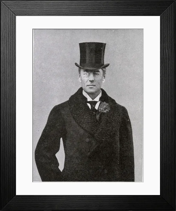 Framed Print : Joseph Chamberlain (1836 - 1914), British statesman who was first a radical Liberal. Photograph taken during a trip at Newcastle. Date: 1903 Framed Print : Joseph Chamberlain (1836 - 1914), British statesman who was first a radical Liberal. Photograph taken during a trip at Newcastle. Date: 1903