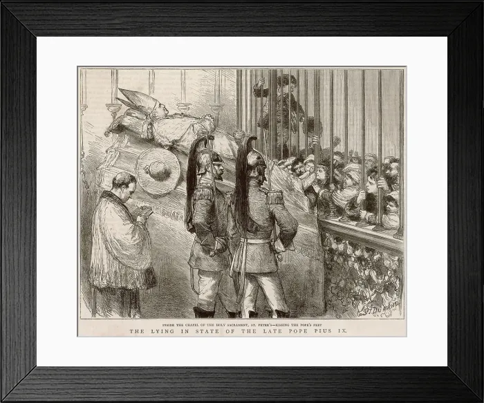 Framed Print : Dead Pope Pius IX Lying in state Framed Print : Dead Pope Pius IX Lying in state