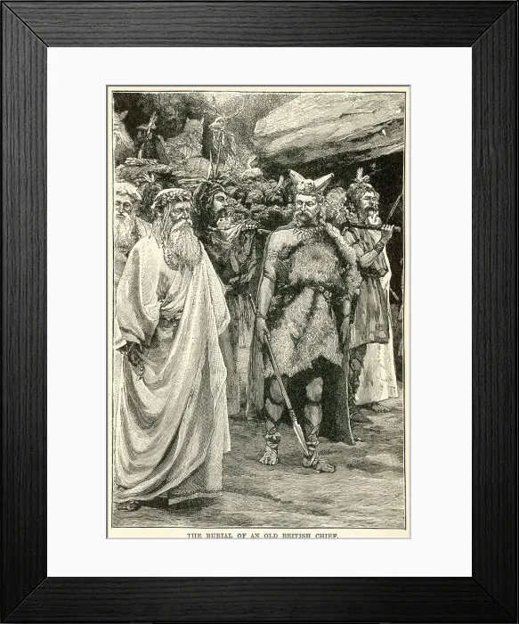 Framed Print : Burial of an Old British Chief Framed Print : Burial of an Old British Chief