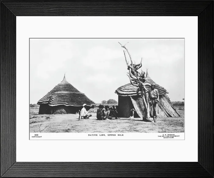 Framed Print : Sudanese Dinka Village Framed Print : Sudanese Dinka Village