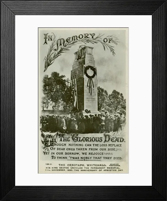 Framed Print : Cenotaph Unveiled - 1920 Framed Print : Cenotaph Unveiled - 1920
