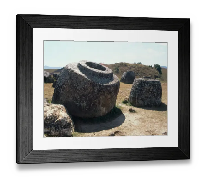 Framed Print : Burial containers, Xieng Khouang, Laos Framed Print : Burial containers, Xieng Khouang, Laos