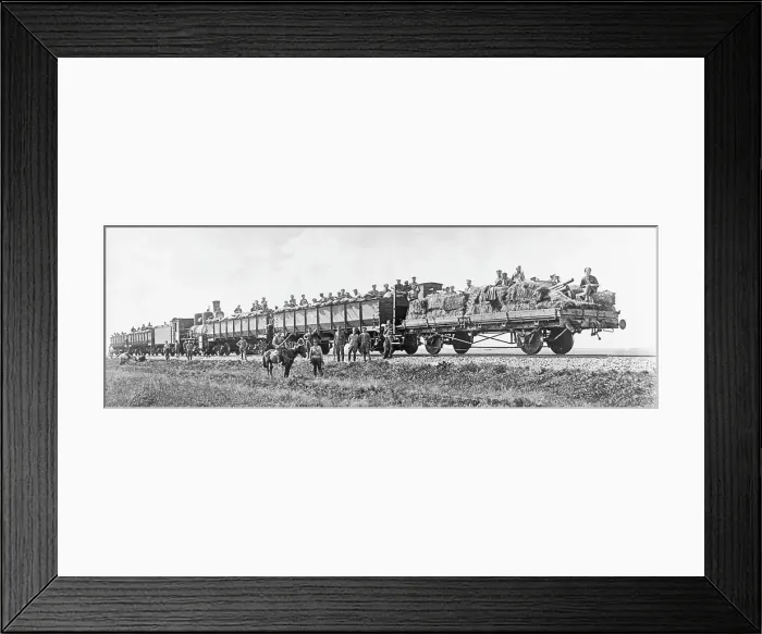 Framed Print : Czech armoured train 1918 Framed Print : Czech armoured train 1918
