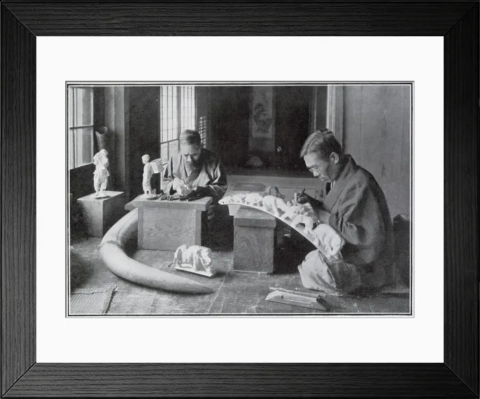 Framed Print : Ivory Cavers Workshop 1908 Framed Print : Ivory Cavers Workshop 1908