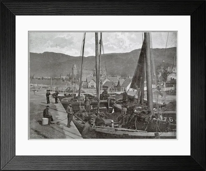 Framed Print : Lock of Fort Augustus, situated at the south-western end of Loch Ness. Date: late 1890s Framed Print : Lock of Fort Augustus, situated at the south-western end of Loch Ness. Date: late 1890s