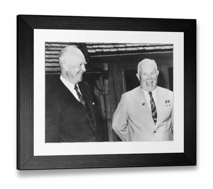 Framed Print : Dwight D Eisenhower and Nikita Khrushchev