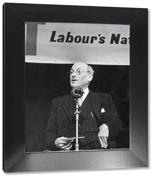 Clement Richard Attlee giving a speech