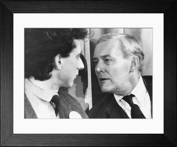 Framed Print : Tony Benn with Peter Tatchell in Bermondsey, London Framed Print : Tony Benn with Peter Tatchell in Bermondsey, London