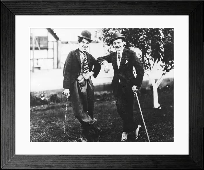 Framed Print : Charlie Chaplin and Max Linder in Hollywood Framed Print : Charlie Chaplin and Max Linder in Hollywood