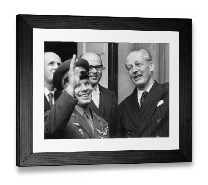Framed Print : Yuri Gagarin and Harold Macmillan, London Framed Print : Yuri Gagarin and Harold Macmillan, London