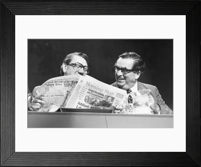 Framed Print : Denis Healey, Labour politician, with colleague Framed Print : Denis Healey, Labour politician, with colleague