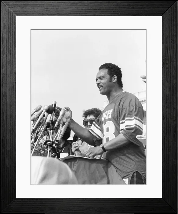 Framed Print : Jesse Jackson, American civil rights activist Framed Print : Jesse Jackson, American civil rights activist