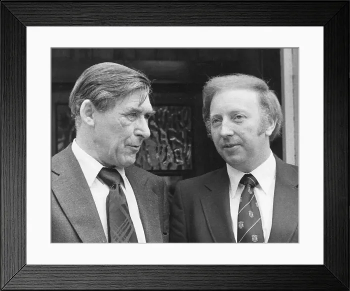 Framed Print : Mick McGahey with Arthur Scargill, trade union leaders Framed Print : Mick McGahey with Arthur Scargill, trade union leaders