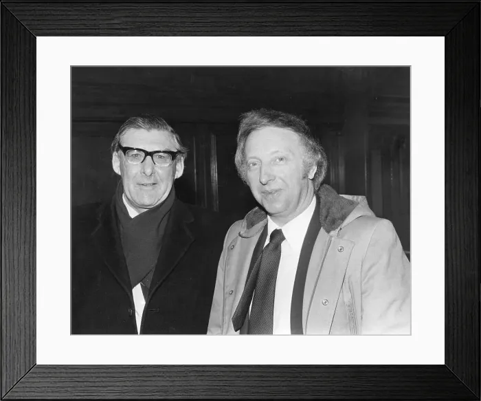 Framed Print : Mick McGahey with Arthur Scargill, trade union leaders Framed Print : Mick McGahey with Arthur Scargill, trade union leaders