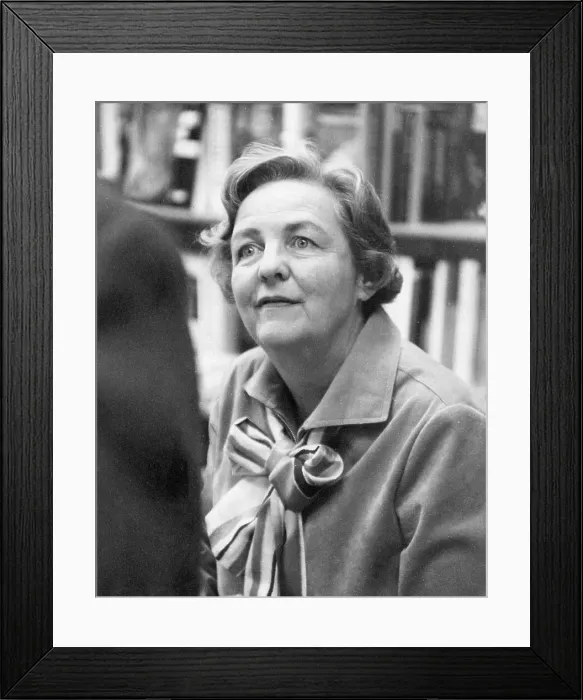 Framed Print : Jessica Mitford at a book signing event Framed Print : Jessica Mitford at a book signing event