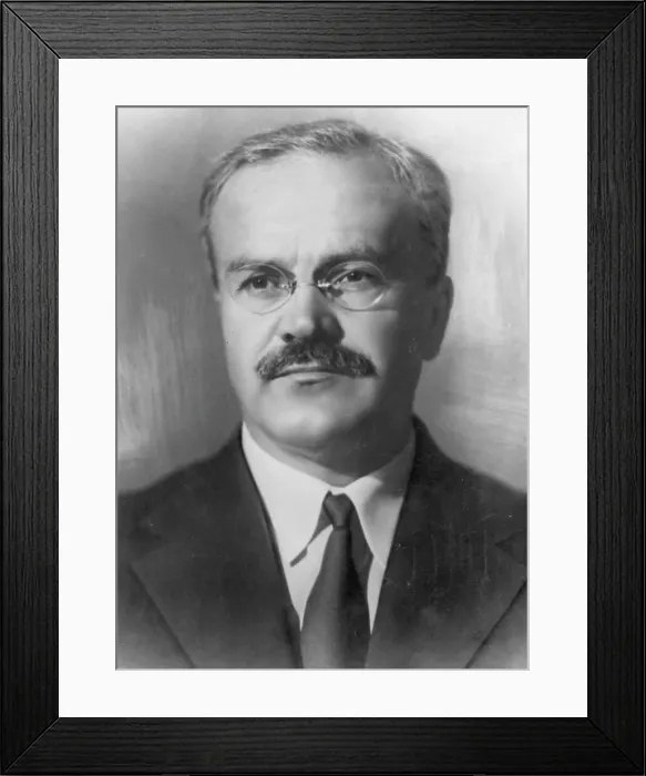 Framed Print : Vyacheslav Mikhailovich Molotov, Soviet politician Framed Print : Vyacheslav Mikhailovich Molotov, Soviet politician