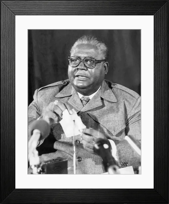 Framed Print : Joshua Nkomo, Vice President of Zimbabwe