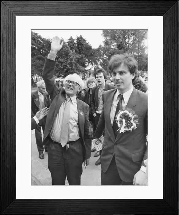 Framed Print : Michael Foot and Tony Blair, British Labour politicians Framed Print : Michael Foot and Tony Blair, British Labour politicians