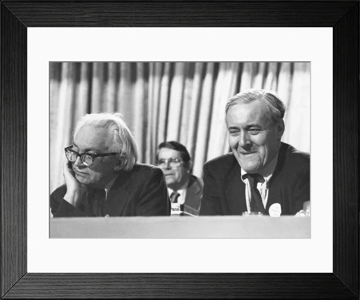 Framed Print : Michael Foot and Tony Benn, Labour politicians Framed Print : Michael Foot and Tony Benn, Labour politicians