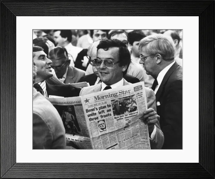 Framed Print : David Warburton, trades unionist, at a conference Framed Print : David Warburton, trades unionist, at a conference