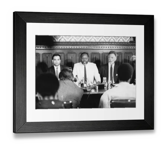 Framed Print : Keith Vaz and Bernie Grant, Labour Party politicians Framed Print : Keith Vaz and Bernie Grant, Labour Party politicians