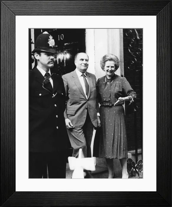 Framed Print : Margaret Thatcher and Francois Mitterand Framed Print : Margaret Thatcher and Francois Mitterand