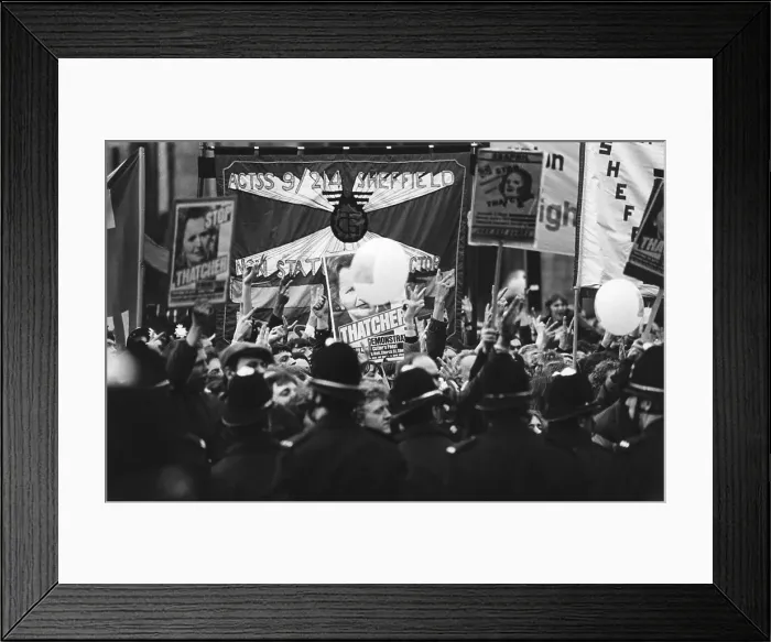 Framed Print : Political demonstration against Margaret Thatcher Framed Print : Political demonstration against Margaret Thatcher