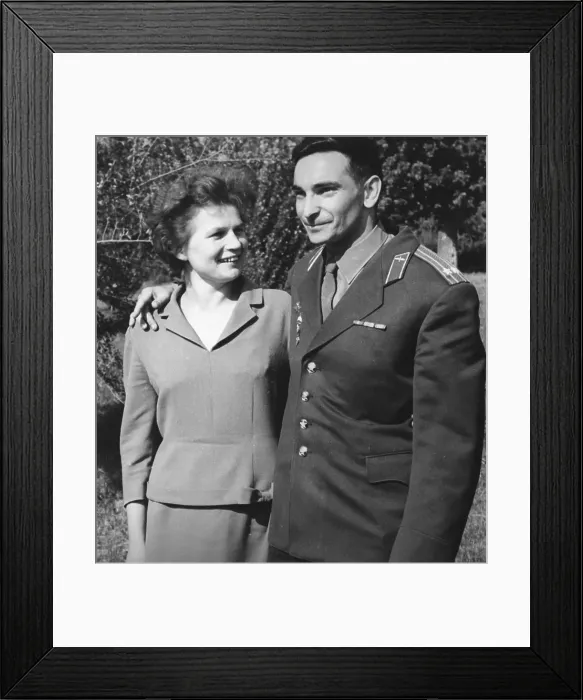 Framed Print : Soviet Russian cosmonauts Tereshkova and Bykovsky Framed Print : Soviet Russian cosmonauts Tereshkova and Bykovsky