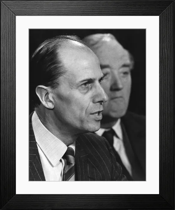 Framed Print : Norman Tebbit and Willie Whitelaw, Conservative politicians