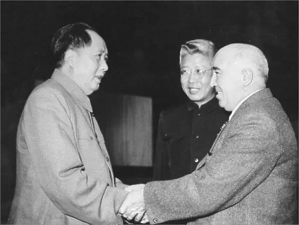 Harry Pollitt, Communist Party leader, with Mao Zedong