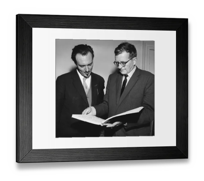 Framed Print : Ronald Stevenson with Dmitri Shostakovich Framed Print : Ronald Stevenson with Dmitri Shostakovich