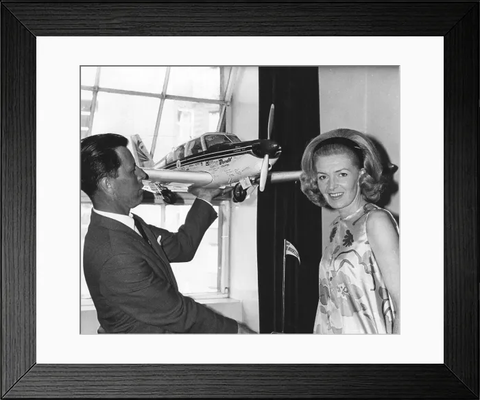 Framed Print : Sheila Scott, English record-breaking aviator Framed Print : Sheila Scott, English record-breaking aviator