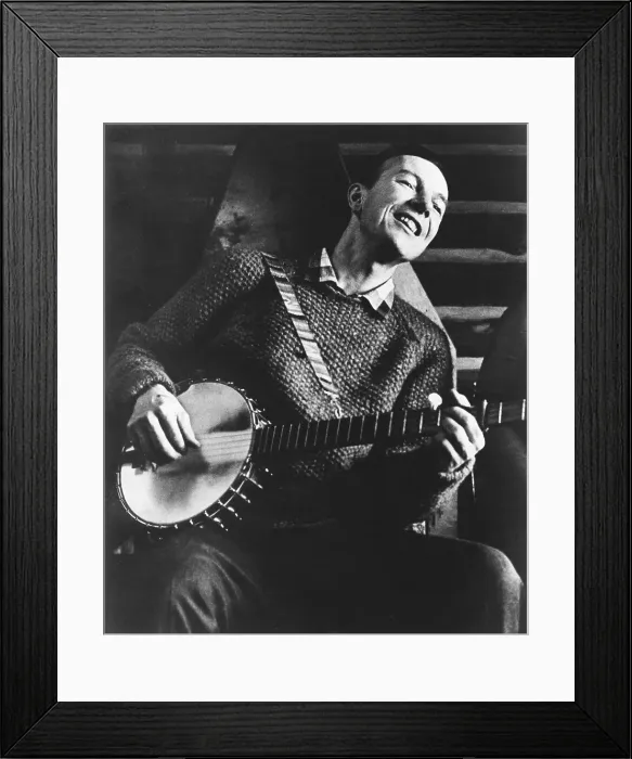 Framed Print : Pete Seeger, American folk musician and singer-songwriter Framed Print : Pete Seeger, American folk musician and singer-songwriter