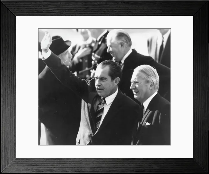 Framed Print : Richard Nixon with Edward Heath Framed Print : Richard Nixon with Edward Heath