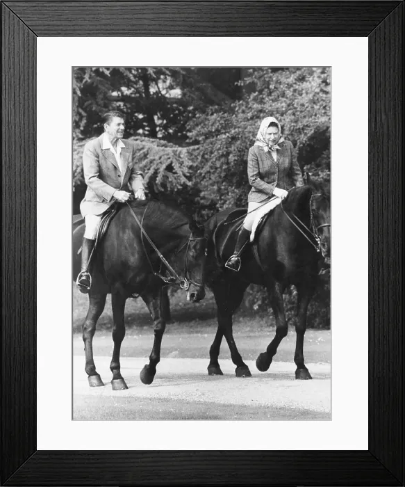 Framed Print : Ronald Reagan with Queen Elizabeth II Framed Print : Ronald Reagan with Queen Elizabeth II