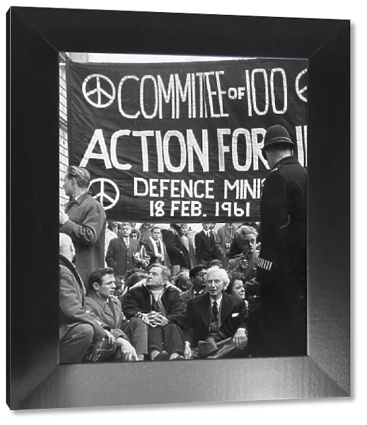 Bertrand Russell with others on a CND campaign