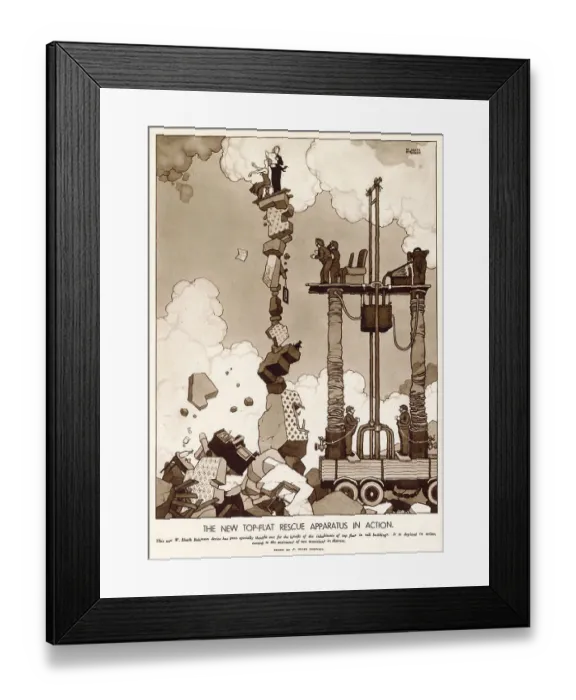 Framed Print : The New Top-Flat Rescue Apparatus in Action Framed Print : The New Top-Flat Rescue Apparatus in Action