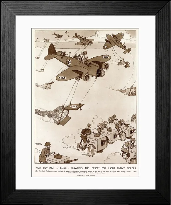 Framed Print : An air-trawling device for the use of British troops in Egypt, a drive against Marshal Graziani in the Western desert. Date: 1940 Framed Print : An air-trawling device for the use of British troops in Egypt, a drive against Marshal Graziani in the Western desert. Date: 1940