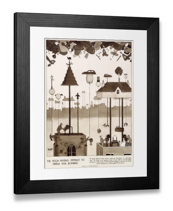 Framed Print : The Roof Raising Defence to Defeat Dive-Bombers Framed Print : The Roof Raising Defence to Defeat Dive-Bombers