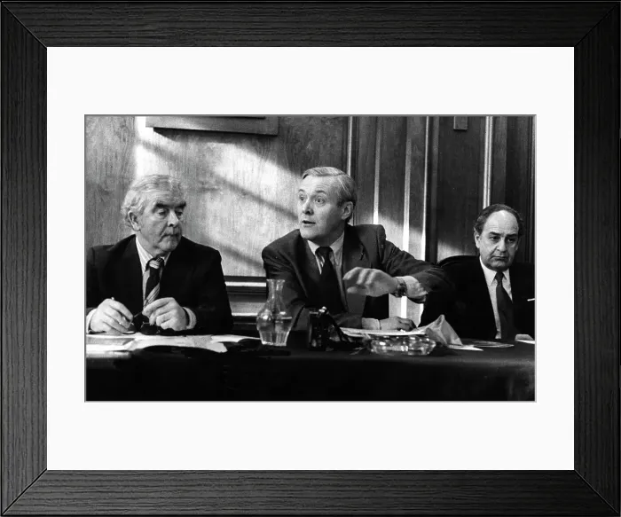 Framed Print : Tony Benn, Joe Gormley and Sir Derek Ezra Framed Print : Tony Benn, Joe Gormley and Sir Derek Ezra