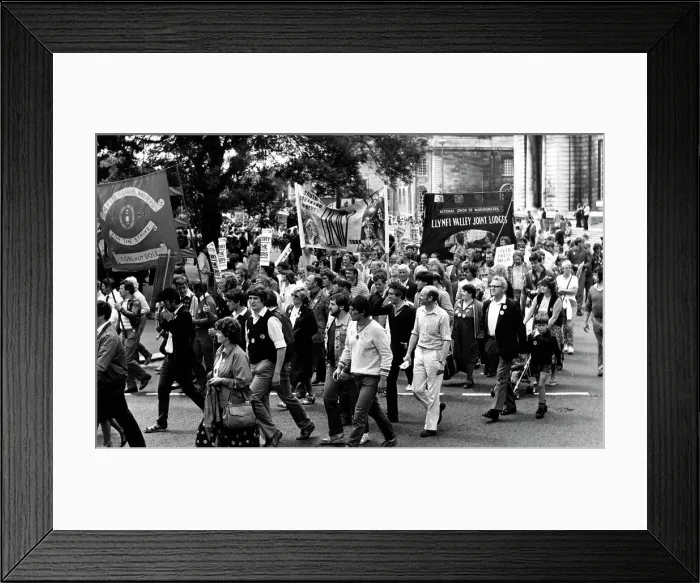 Framed Print : Demonstration in support of miners 1984 Framed Print : Demonstration in support of miners 1984