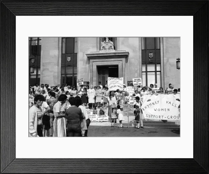Framed Print : Miners strike demonstration Framed Print : Miners strike demonstration