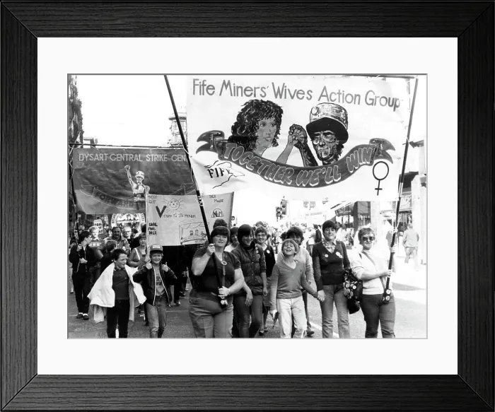 Framed Print : Scottish miners demonstration Framed Print : Scottish miners demonstration