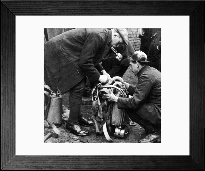 Framed Print : Montague Colliery rescue workers Framed Print : Montague Colliery rescue workers