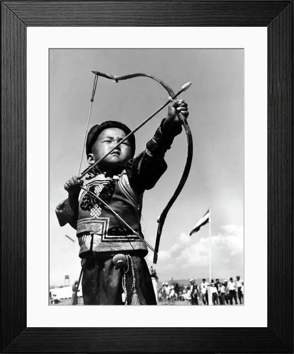 Framed Print : Young Mongolian archer Framed Print : Young Mongolian archer