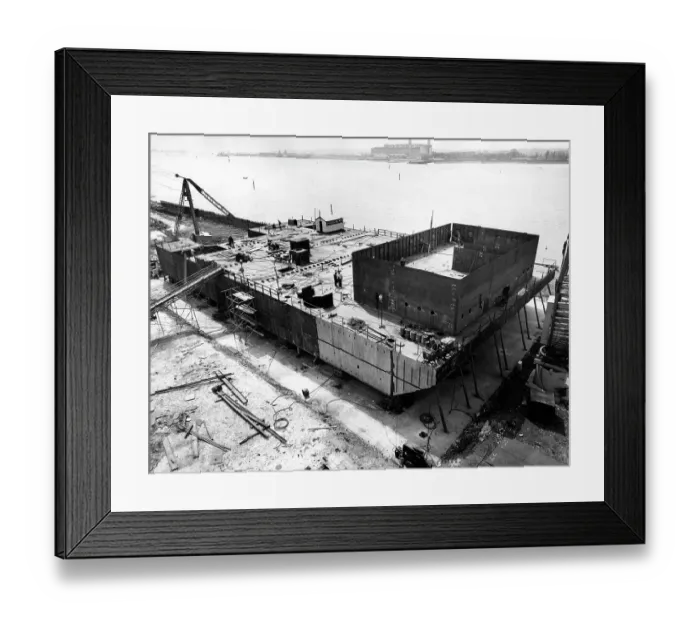 Framed Print : First British Built Construction Southampton Framed Print : First British Built Construction Southampton